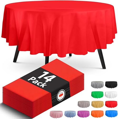 Miniatura 17 de Paquete de 14 manteles de plástico turquesa de alta calidad, manteles rectangulares desechables de plástico de 54 x 108 pulgadas, mantel rectangular