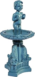 Melody Jane Dolls Houses Dollhouse Blue Cherub Fountain Miniature Decorative Garden Accessory 1:12