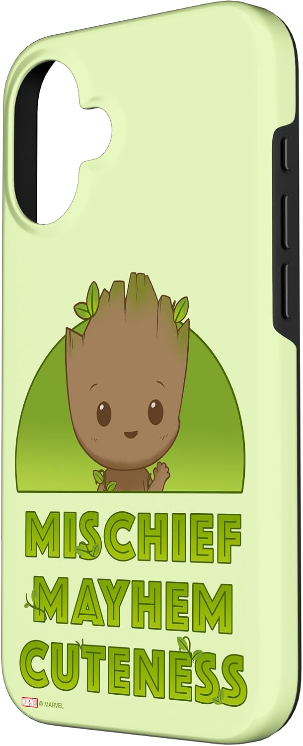 iPhone 16 Marvel Studios I Am Groot Mischief Mayhem Cuteness Case