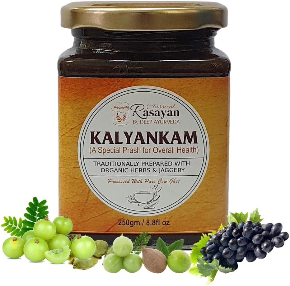 Kalyankam Prash With Desi Ghee & Organic Jaggery (Gur) | Especially Formulated Chywanprash for Children | Boost Immunity & Improve Memory, Focus & Concentration - 250g