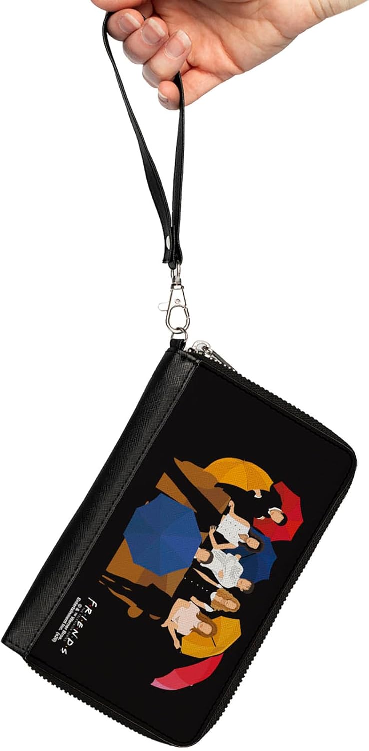 Buckle-Down Women's PU Zip Around Wallet Rectangle-Friends, 7.5"x4.5" - Image 2