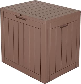 Ondis24 City Cube, Plastic Box - Lockable Pool Box, Garden Box, Waterproof, 110 L, Taupe, 55 x 43 x 53 cm External Dimensions, 75 kg Weight and Seat Load Capacity - Ideal for Home, Pool and Garden