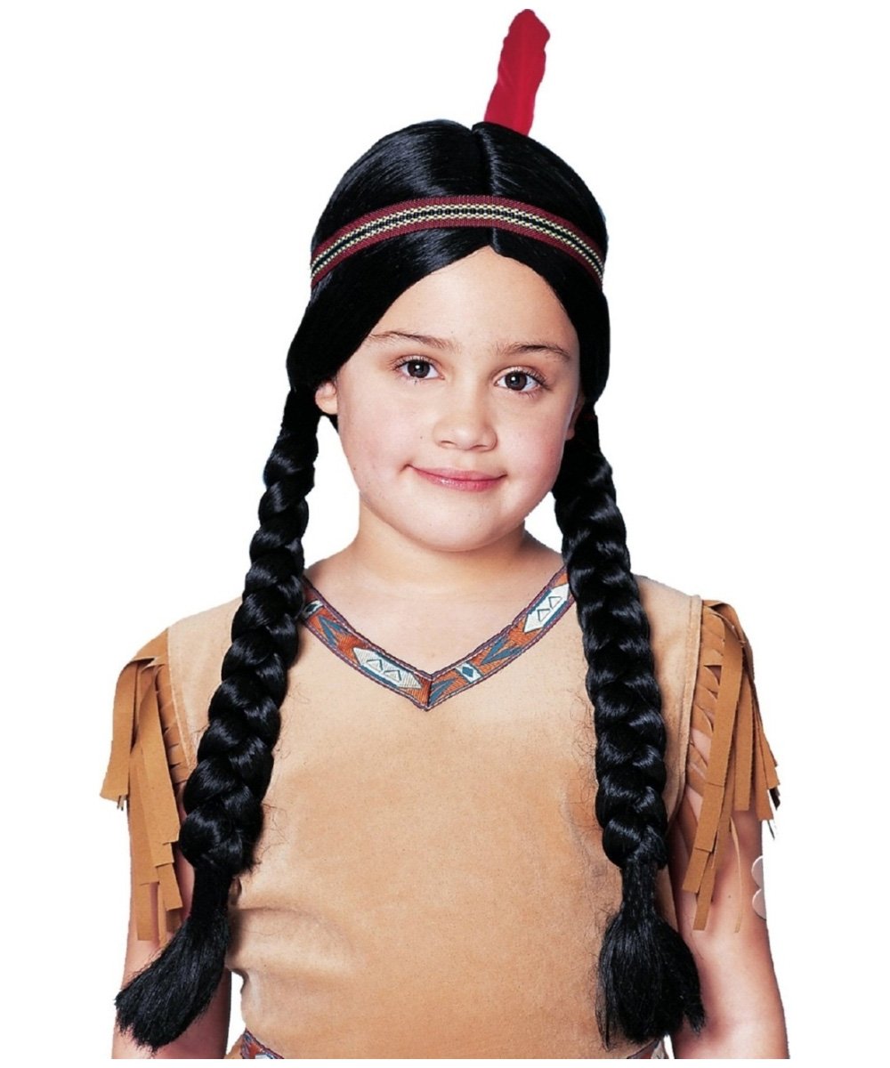 Child Lil Pow Wow Black Wig Costume Accessory