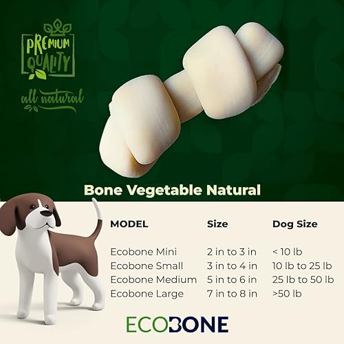 Miniatura 4 de Mini huesos masticables vegetales súper premium, alternativa de cuero crudo para perros, altamente digerible 11.99 oz340 g (2-3 pulgadas - 16