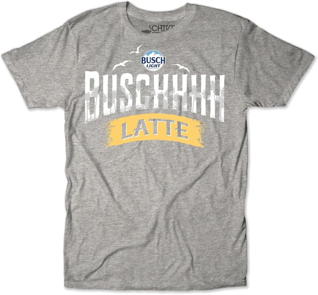 Buschhhh Latte T-Shirt – Funny Busch Beer Graphic Tee for Beer Lovers