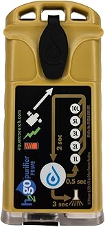 H2gO Prime Survival Water Purifier, 5 mg/L, Camping Water Purifier, Tactical Survival Gear, Emergency Water Filtration. Hiking Gear Essential with Virtually Unlimited Purification.