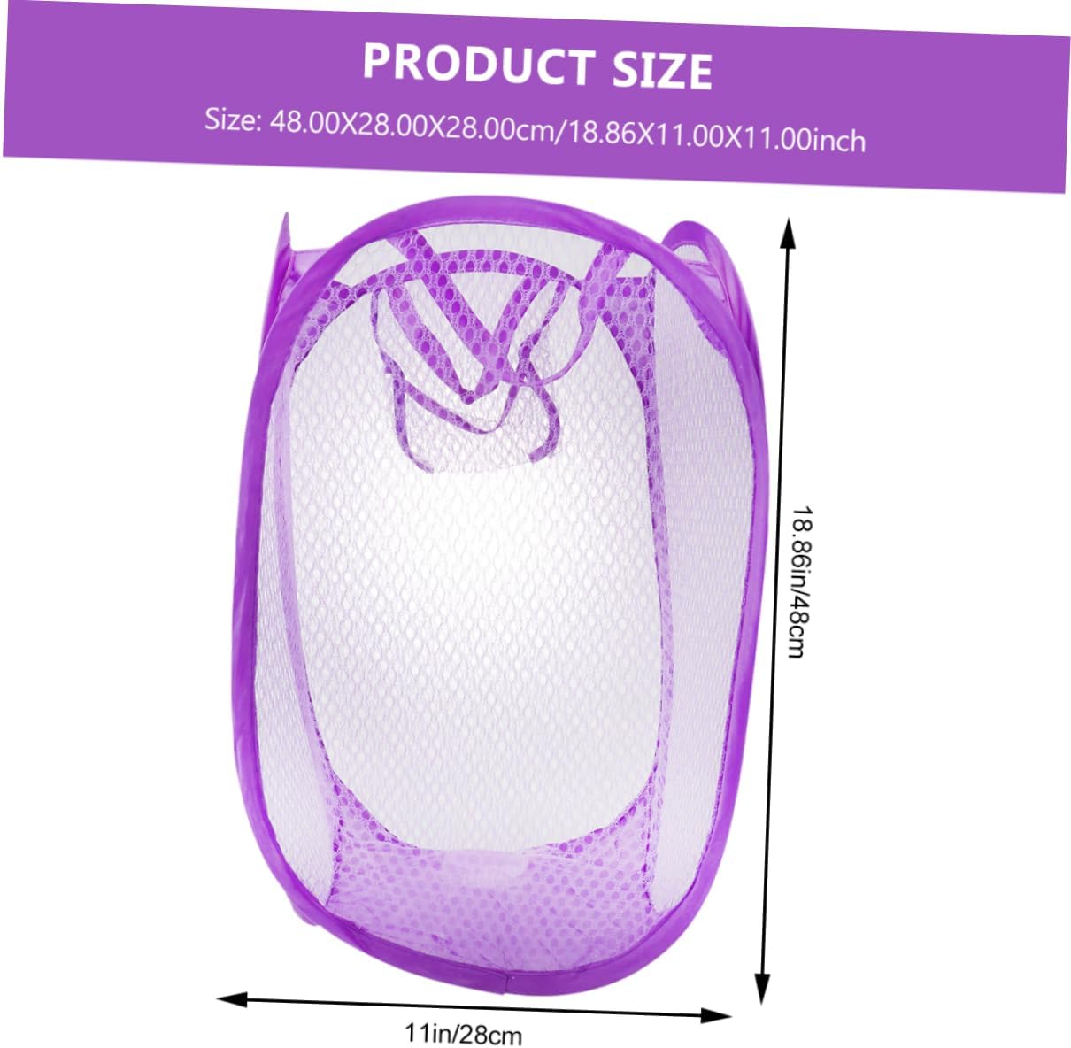 VOSAREA 2pcs Clothes Hamper Mesh Laundry Basket under Bed Storage Portable for College Hotel Camping