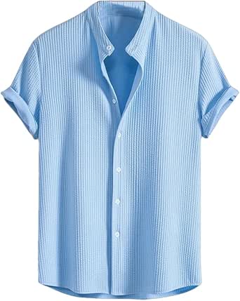 Chemise Fox Homme Manches Courtes – Gris Clair, Coton Mélangé – Taille L – Occasion