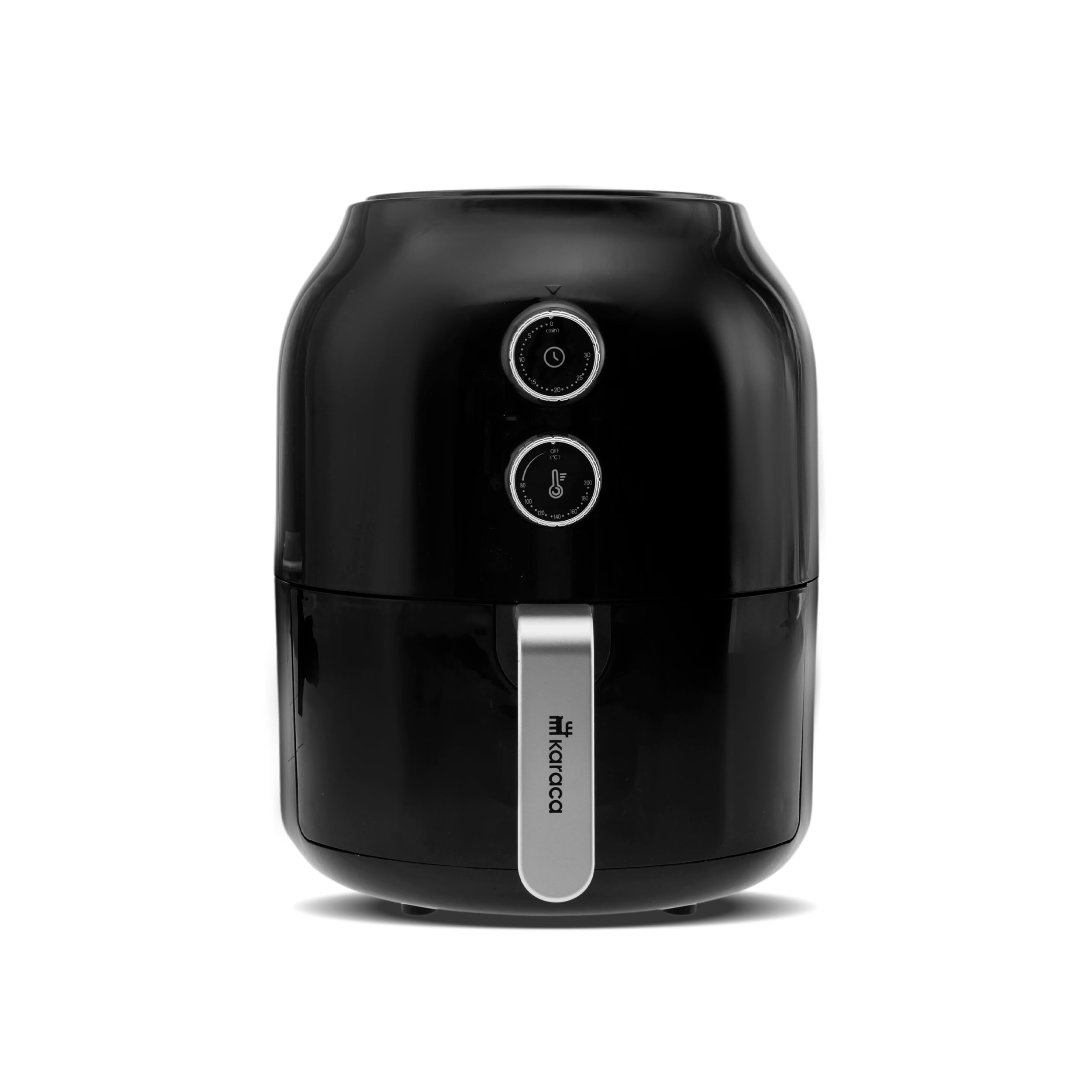 Karaca Multifry Air Fryer for Family 3.5L, Instant & 30-Minute Timer, Non-Stick, Single Drawer - Small Airfryer with 360 Degree Circulation Air Tech & Uses 90% Less Oil, Compact - 1350W