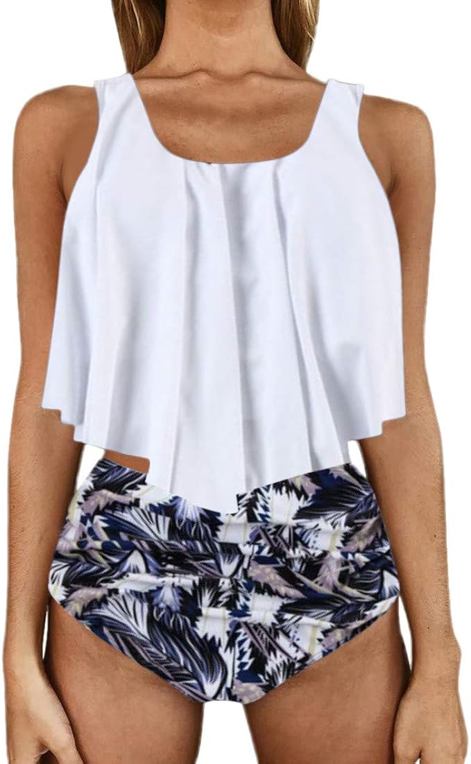 SSDXY Bathing Suits for Women Plus Size Tankinis Swimwear High Waisted