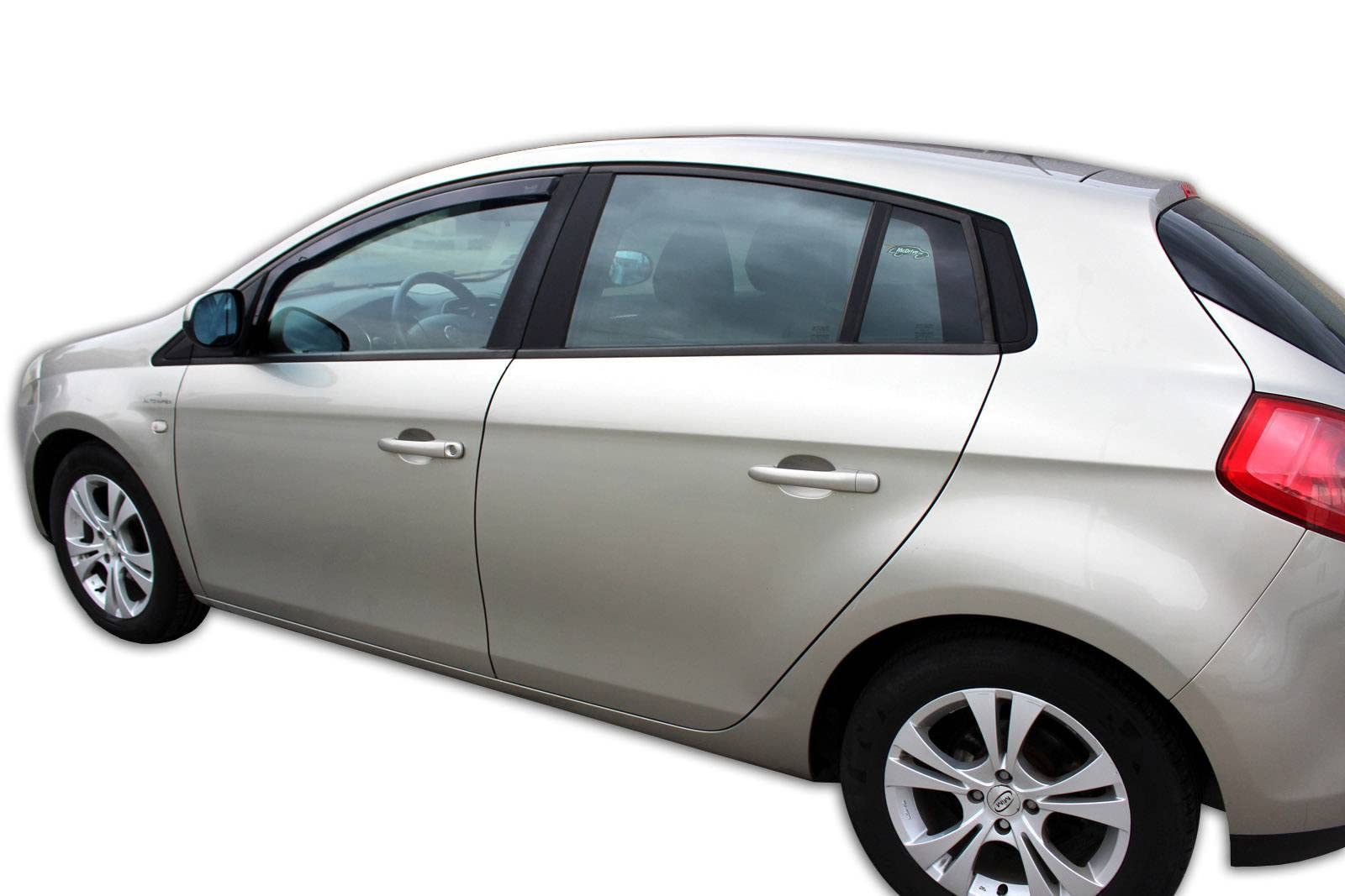 J&J AUTOMOTIVE Deflettori d'Aria per Fiat Bravo 2007-2017, Set da 2 Pezzi, Nero Fumé Oscurato Heko