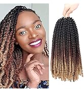 YESEGO Spring Twist Crochet Hair 12 Inch Fluffy Grey Spring Twists Braiding ,Spring Twist Crochet...
