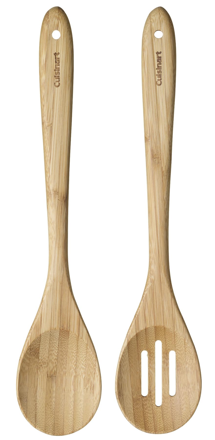 CTG-BAM-2SP Green Gourmet Bamboo Solid and Slotted Spoons, 2-Pack, 15.5" x 4.5" x 0.75"
