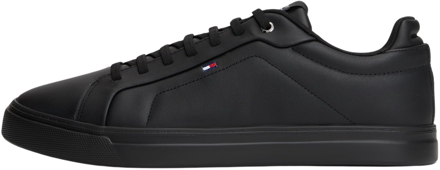 Tommy Hilfiger Herren Sneaker Icon Court Light ESS Fm0Fm05678 Low Top – Schwarz, EU 45