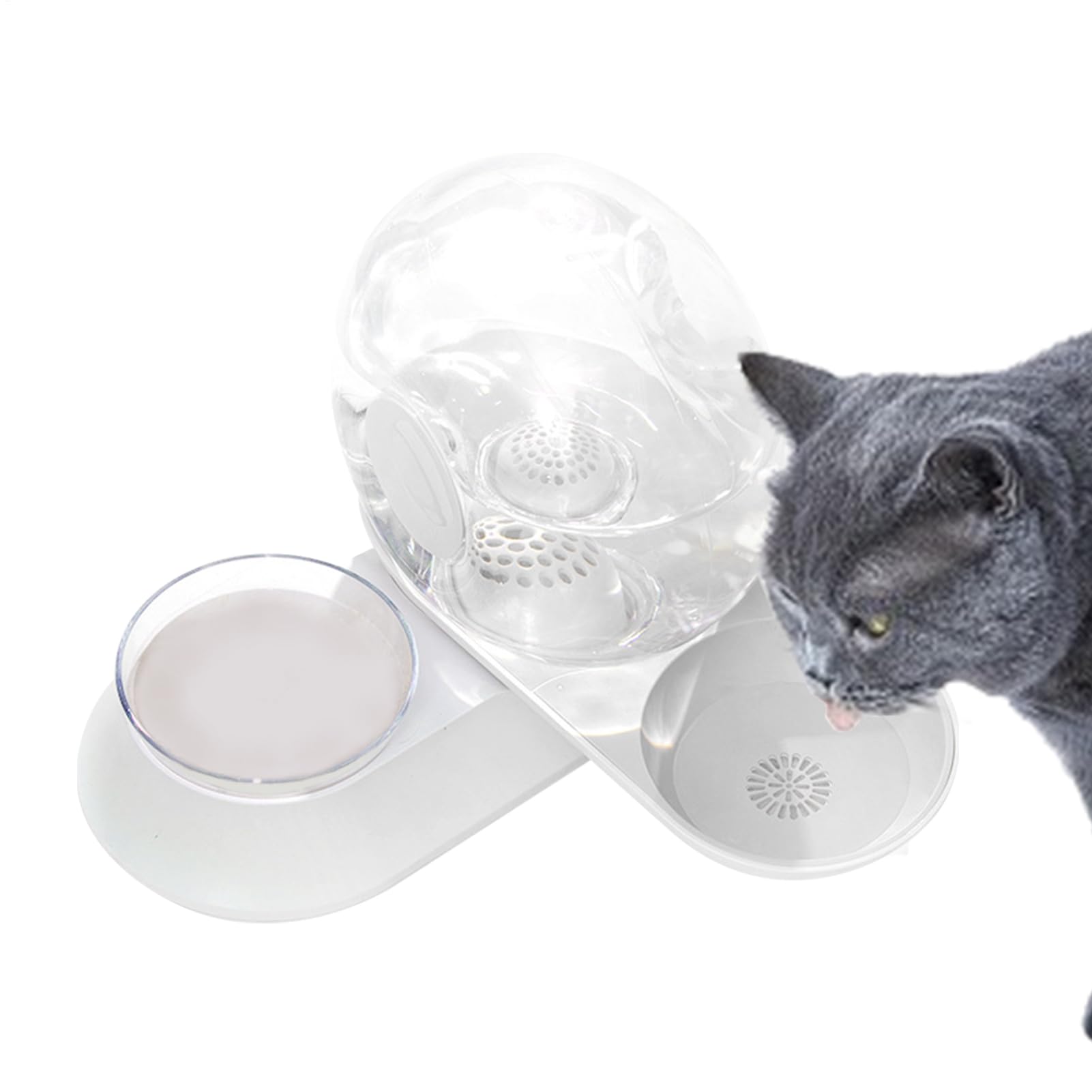 Bebedero para Perros Recipiente Alimenticio Antiderrames por Sifón para | Dispensador Automático De Agua Para Gatos para Cachorros Conejos y Mascotas