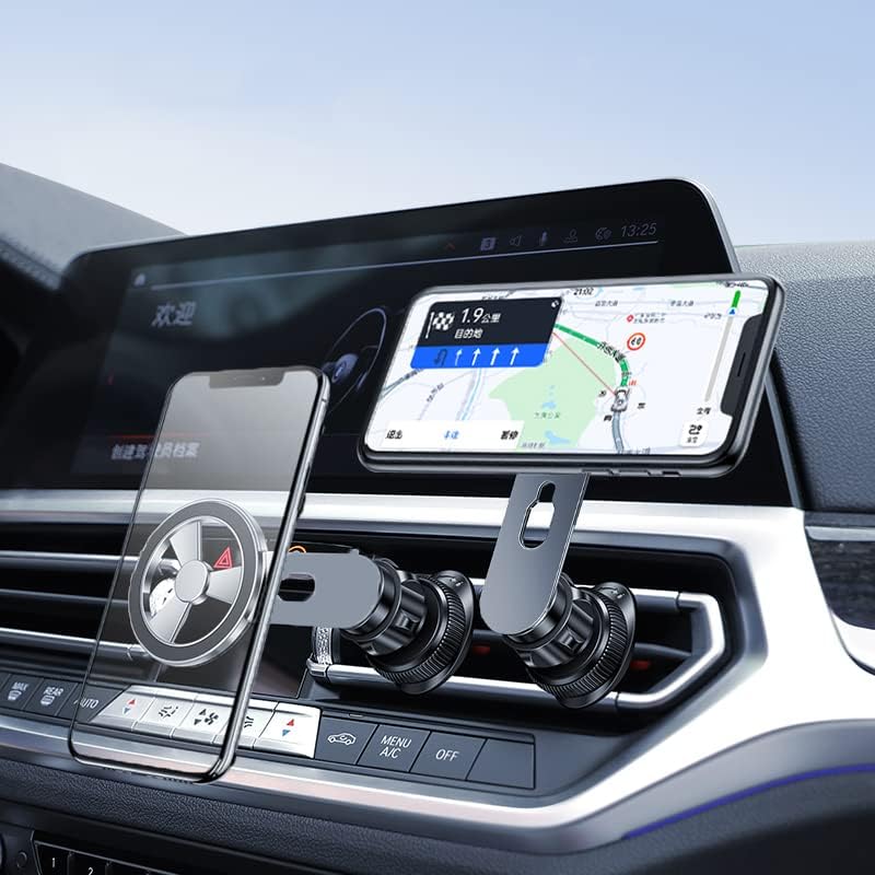 Soporte de coche MagSafe 42 potentes imanes Soporte magnético para teléfono para automóvil fácil de instalar Soporte de teléfono para iPhone manos