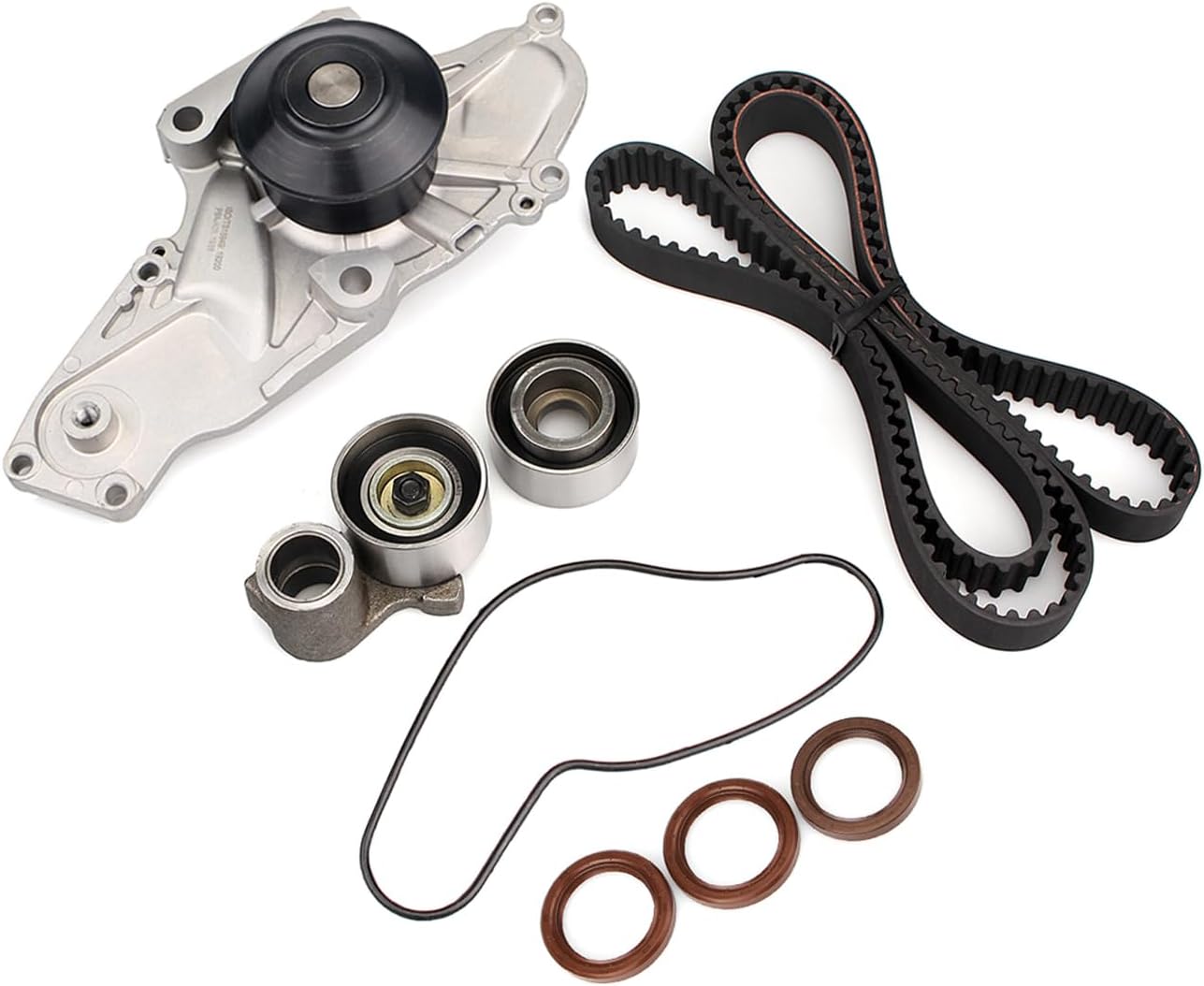 AUCERAMIC TCKWP286 Timing Belt Kit with Water Pump Fit for 1998-2004 Honda Pilot Odyssey Accord 1997-2003 Acura MDX TL CL 3.0L 3.2L 3.5L J30A1 J32A1