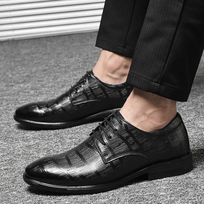 Mens Comfortable Dress Shoes Men's Fashion Pointed Toe Dress Shoes Men's Leather Shoes Business Dress Shoes All-Match Casual Shock-Absorbing Footwear Wear-Resistant Shoes4