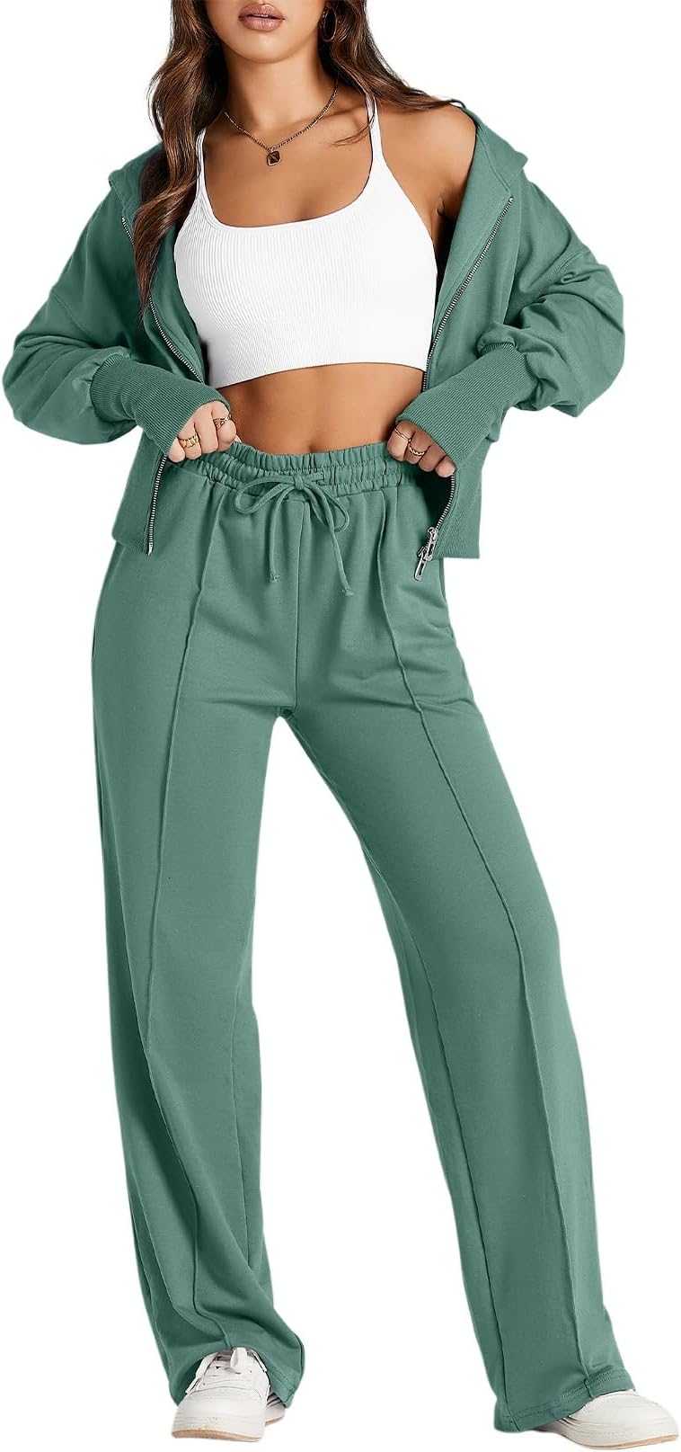 HerseasWomen's Solid Swim Skirt Build-in Brief Tummy Control Swimdress Tankini Bottoms S-2XL