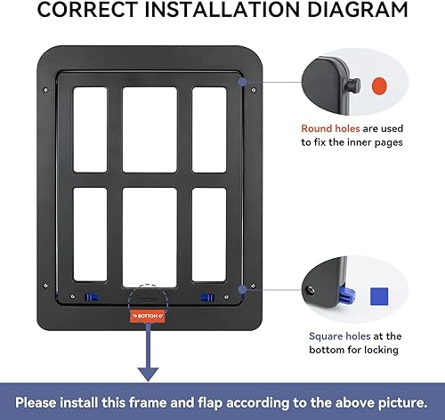 Miniatura 5 de NAMSAN Puerta mosquitera para gatos, apertura de solapa de 8.3 x 10.3 pulgadas, puerta de perro para puerta mosquitera, puerta de gato con ventana