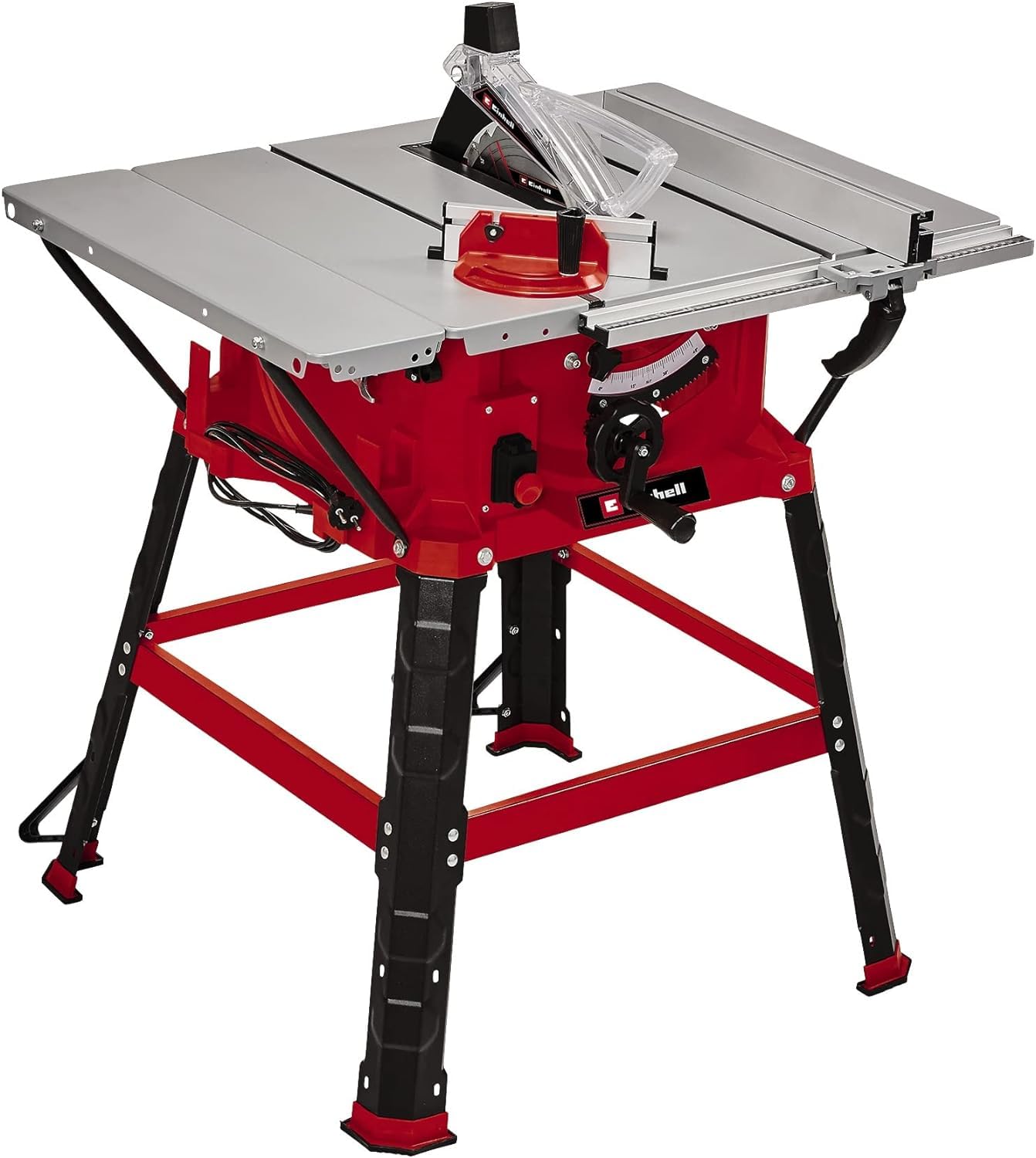 Einhell Sierra circular de mesa TC-TS 254 U (máx. 2200 W, tope paralelo/angular o transversal, soportes en la carcasa, aumento de soporte, hoja de sierra inclinable, conexión de succión de polvo)