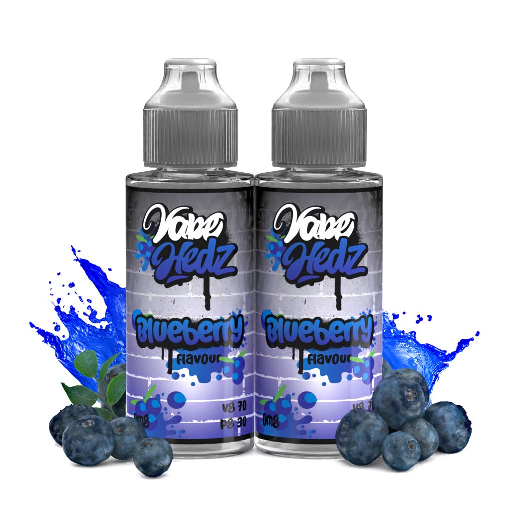 Blueberry E-Liquid Vape Juice- Twin Pack 100ml No Nicotine Vape Liquid for E-Cigarettes  - 70/