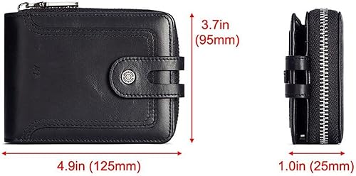 Miniatura 2 de ZAINJO Wallets For Men Genuine Cowhide Leather Men Wallets Fashion Male Zippers Wallet Small Mini Coin Pocket Purse Card Holders Walet Bag Boys
