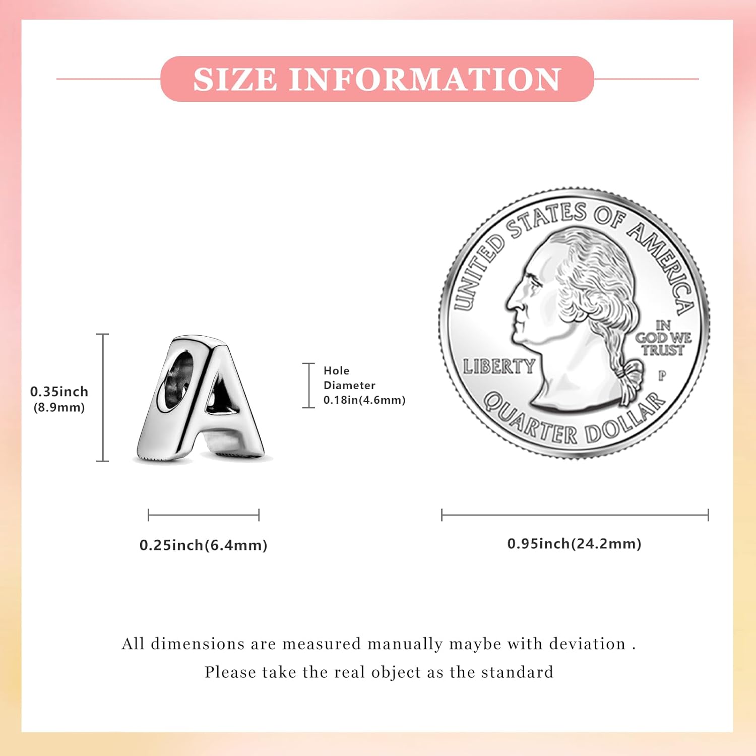 PARCOM Initial Charms Fits Pandora Bracelet S925 Sterling Silver Letter Charms for Bracelets Alphabet A-Z Letters Bead Bracelet for Women Birthday Ceremony Charm Bracelets Necklace Pendent Anklet DIY Jewelry, perfect Valentine's Day gift - Image 6