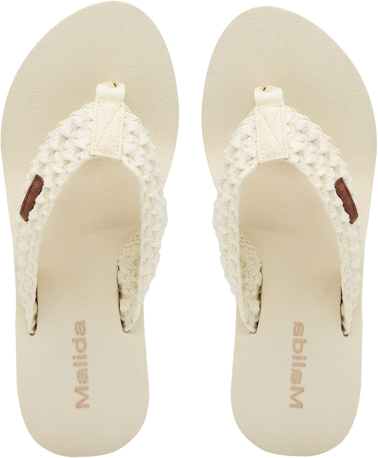 MALIDA Womens Wedge Arch Support Flip Flops Cushion Soft Rubber Midsole Platform Thong Sandals with Rubber Sole - Image 5