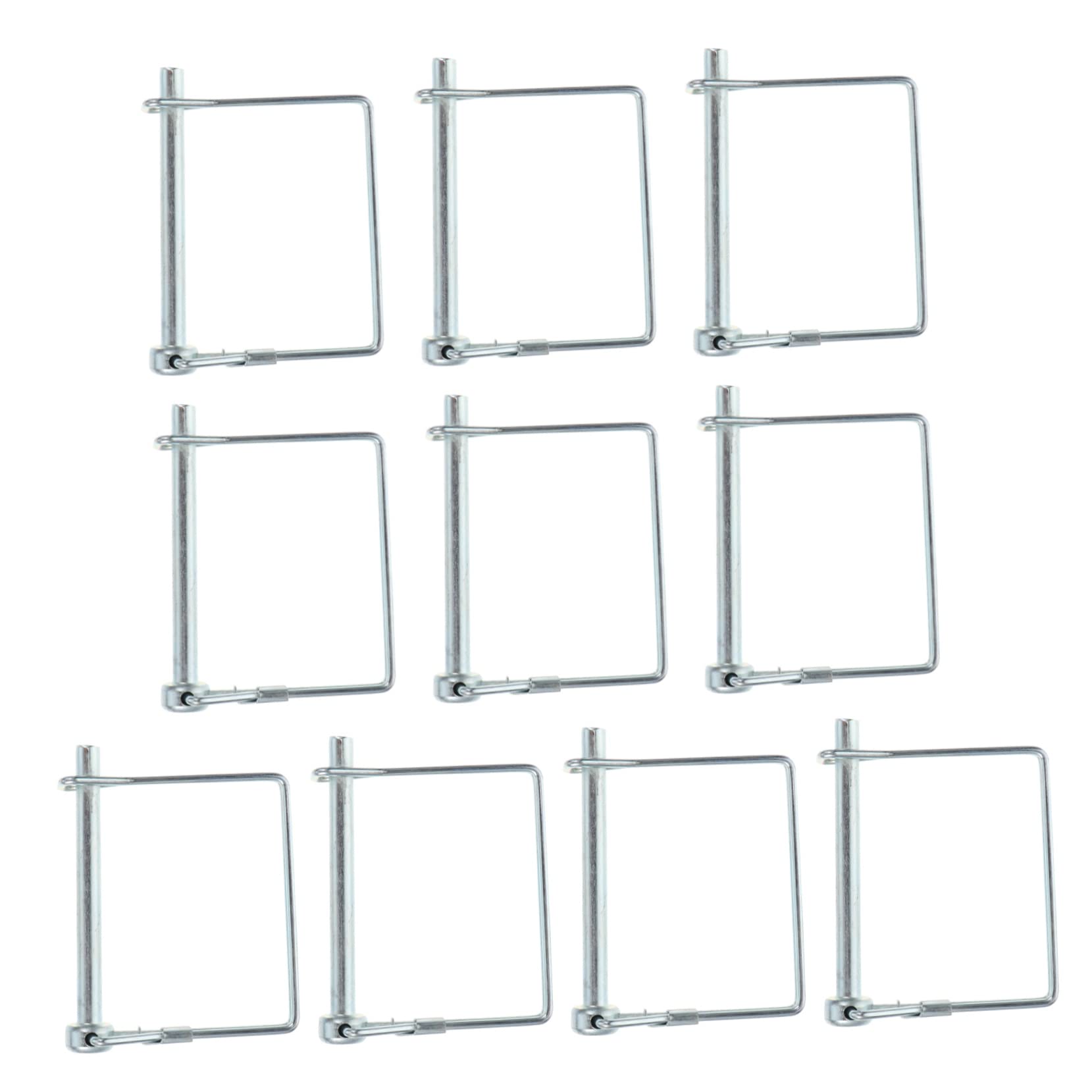OFFSCH 10pcs Heavy Duty Square Lock Pins Carbon Steel Trailer Coupler Lock Arch Pin for Farm Trailer Jack Wheel Easy to Handle