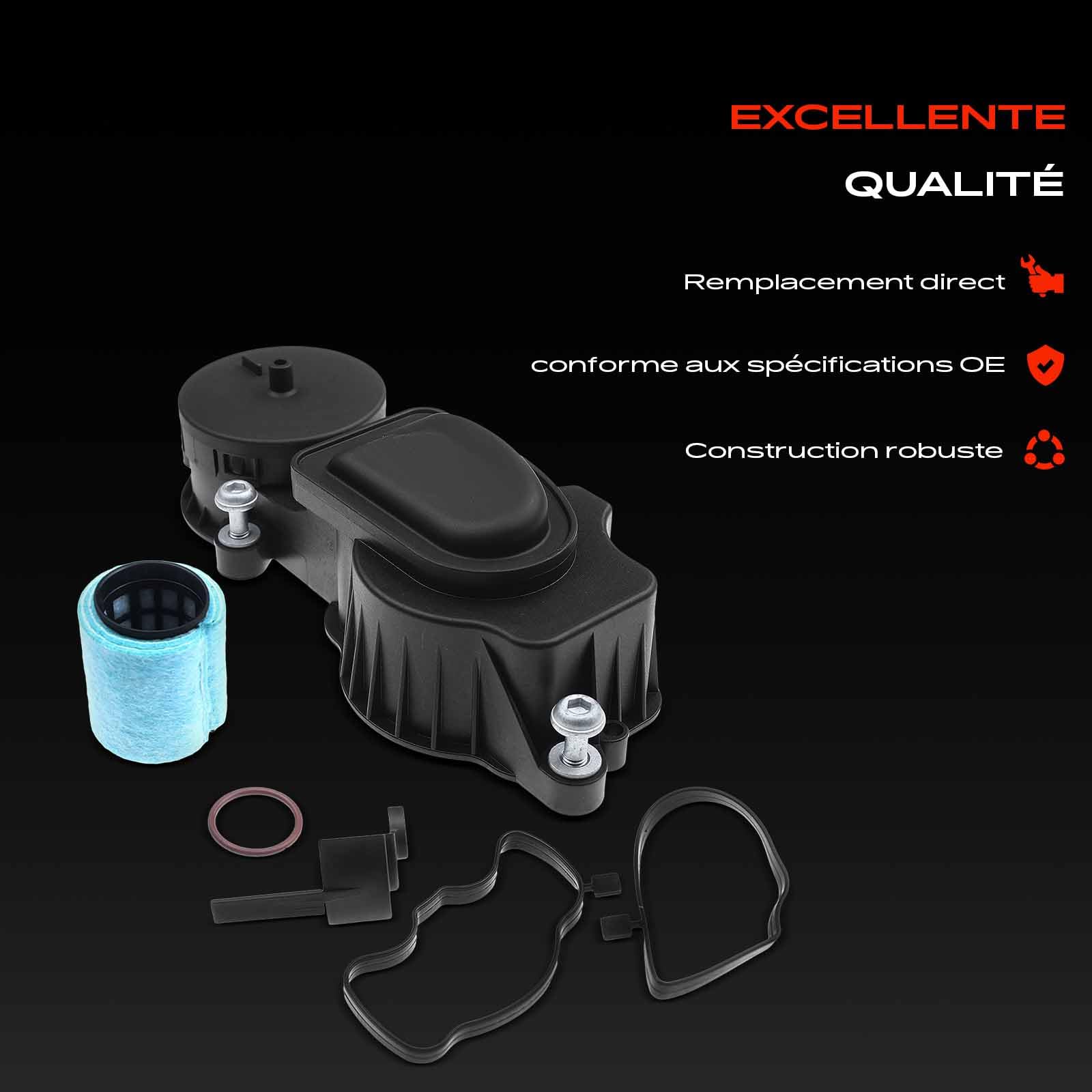 Frankberg Ensemble séparateur d'huile pour soupape de ventilation du | carter Compatible avec: Série 3 E46, Série 5 E39, Série 5 Touring E39, Série 3 Touring E46