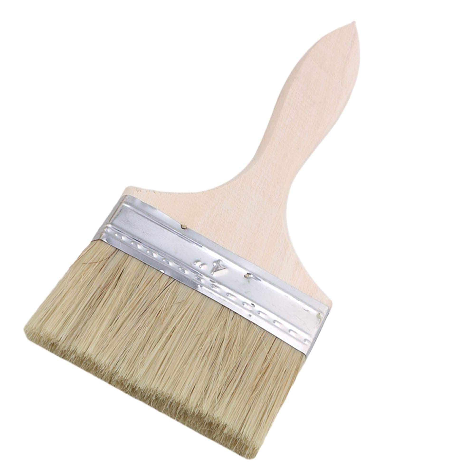 Lot de 20 pinceaux avec manche en bois - largeur 7,6 cm - pour peinture, tache, vernis, gesso, apprêt, colle