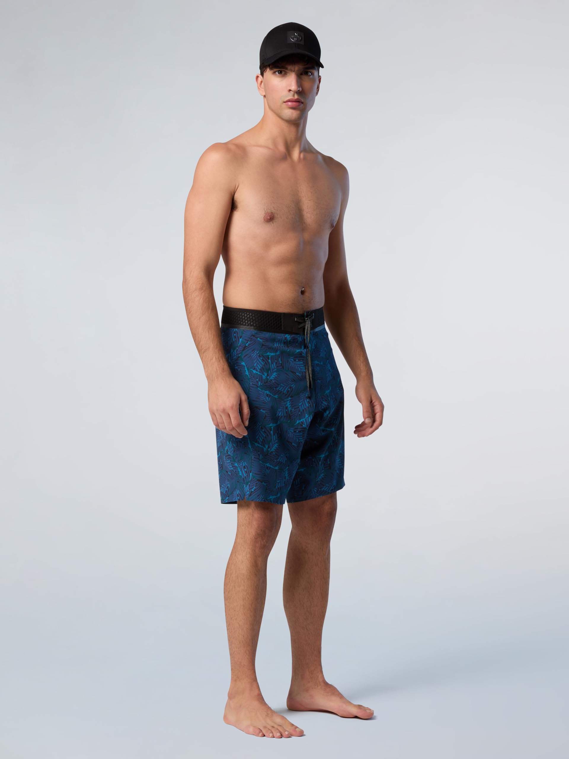 NORTH SAILS Boardshort Uomo in Poliestere Riciclato Stretch con Stampa Grafica