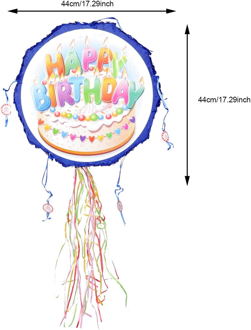 BESPORTBLE Birthday Cake Pinata for Party Decoration and Games Premium Paper Material Safe and Birthday Party Favor for Boys and Fun Candy-filled for Home and Event Celebration
