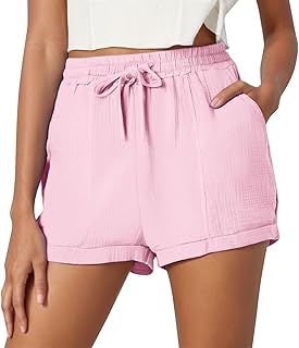 2025 Pantalones cortos casuales de color sólido con bolsillo con cordón para mujer elegantes pantalones cortos de playa con tejido liso para hombre 16