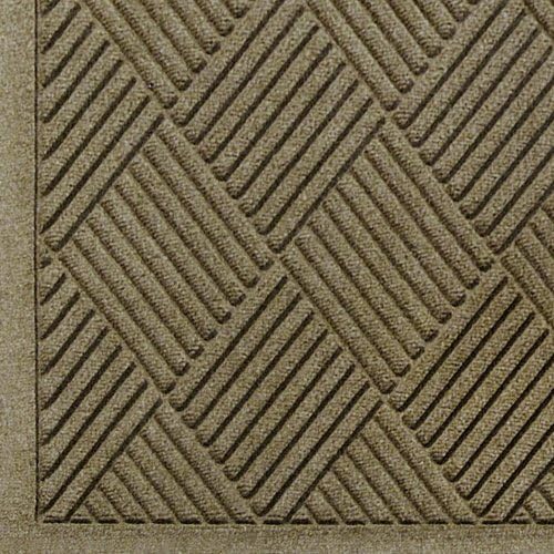 M+A Matting WaterHog Diamond | Commercial-Grade Entrance Mat with Fabric Border â€“ Indoor/Outdoor, Quick Drying, Stain Resistant Door Mat (Camel, 2' x 3')