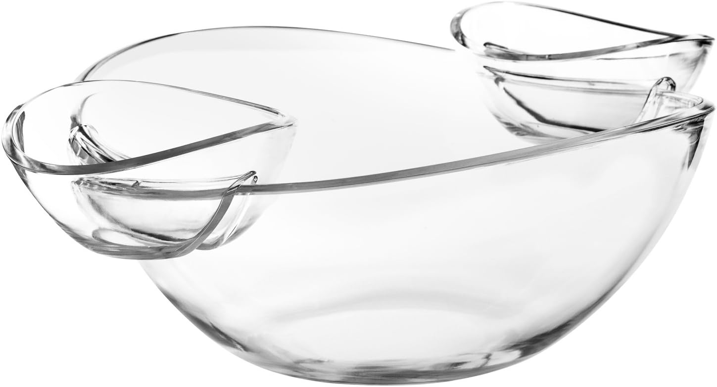 Chef's Star Chip and Dip Plate, Appetizer Platter - Great for Chips, Dips, Salad and Other Snack Foods