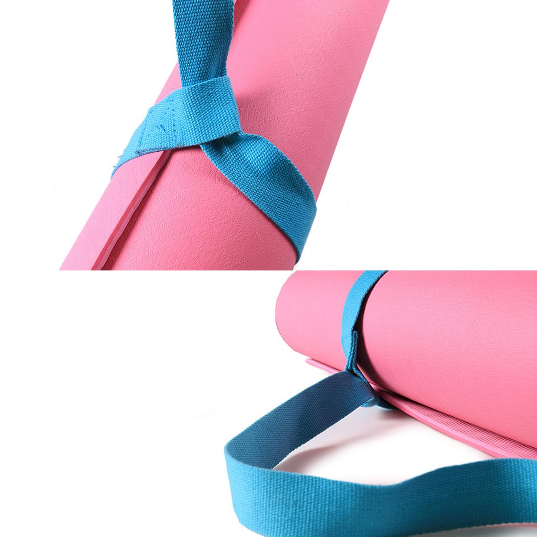 DDKY 3 Sangles De Transport Pour Tapis De Yoga – Coton Réglable – Bleu, Rose, Violet – Lavable