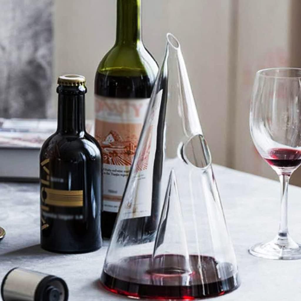 Glass Wine Decanter Pyramid Waterfall Seperator Pourer Divider Champagne Accessories Pourer