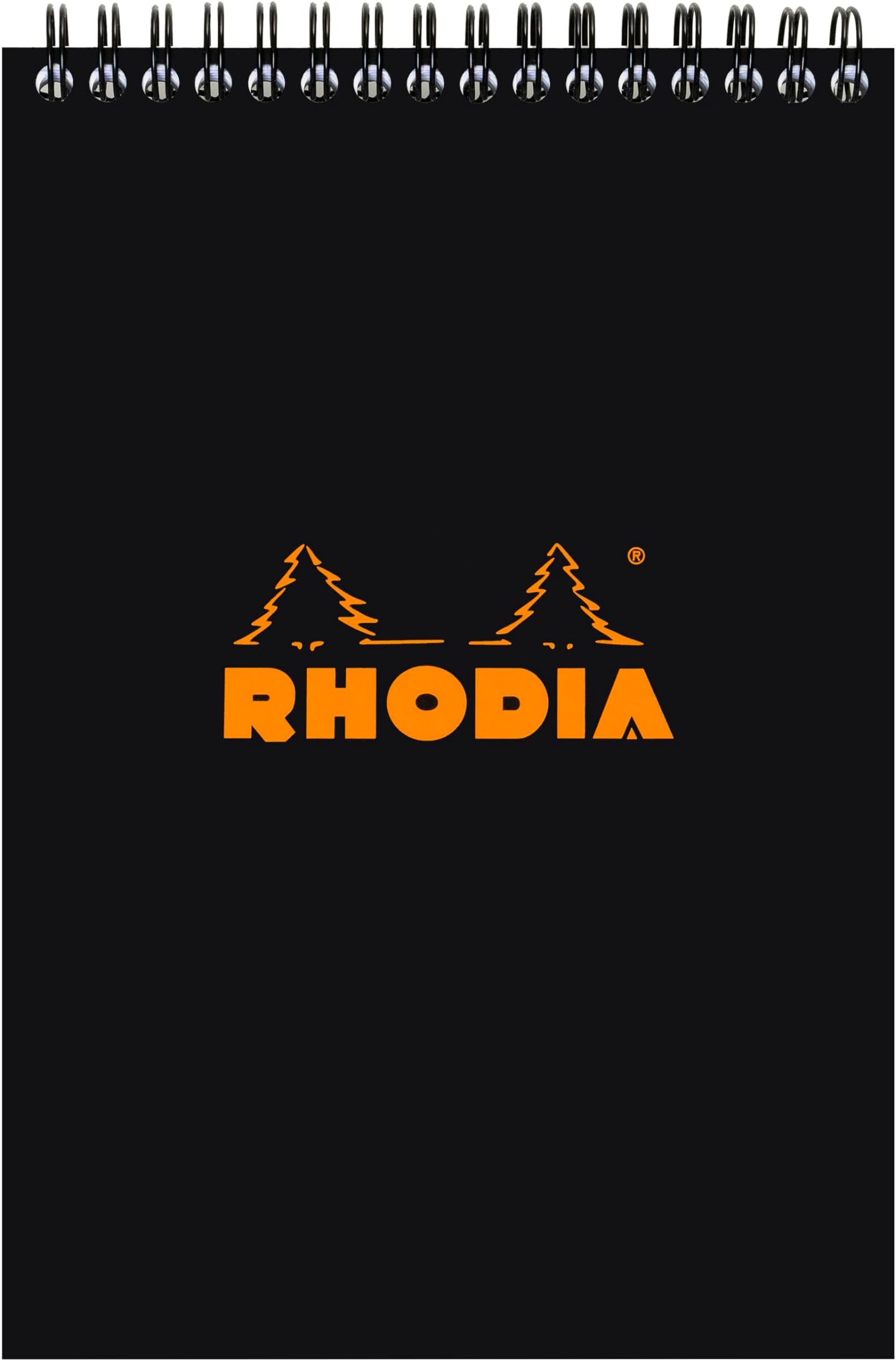 Rhodia Wirebound Pad 6X8.25 Black Grid by Rhodia