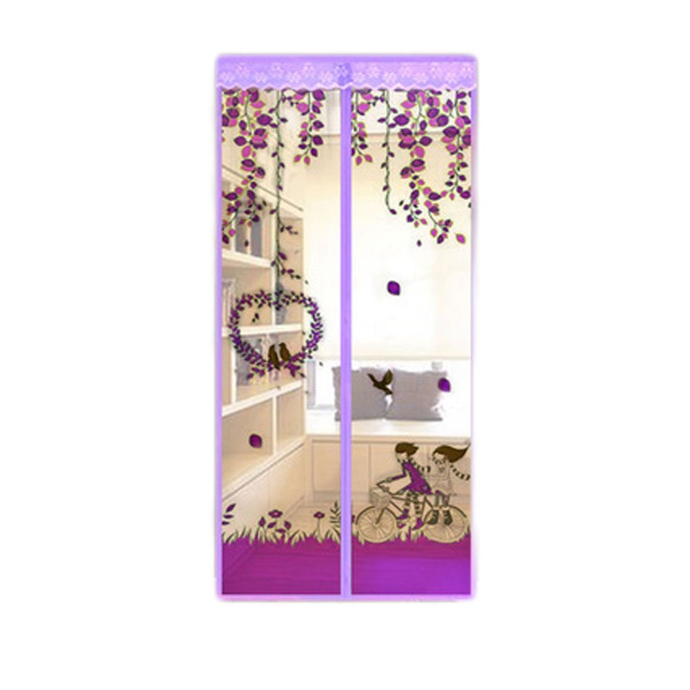 Magnetic Door Screen Fly Bug Mosquito Mesh Curtain for Balcony Sliding Doors Living Room,90x210cm (B)