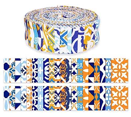 Rouleaux de gelée en coton prédécoupés 1,5 pouce pour patchwork précis - 2