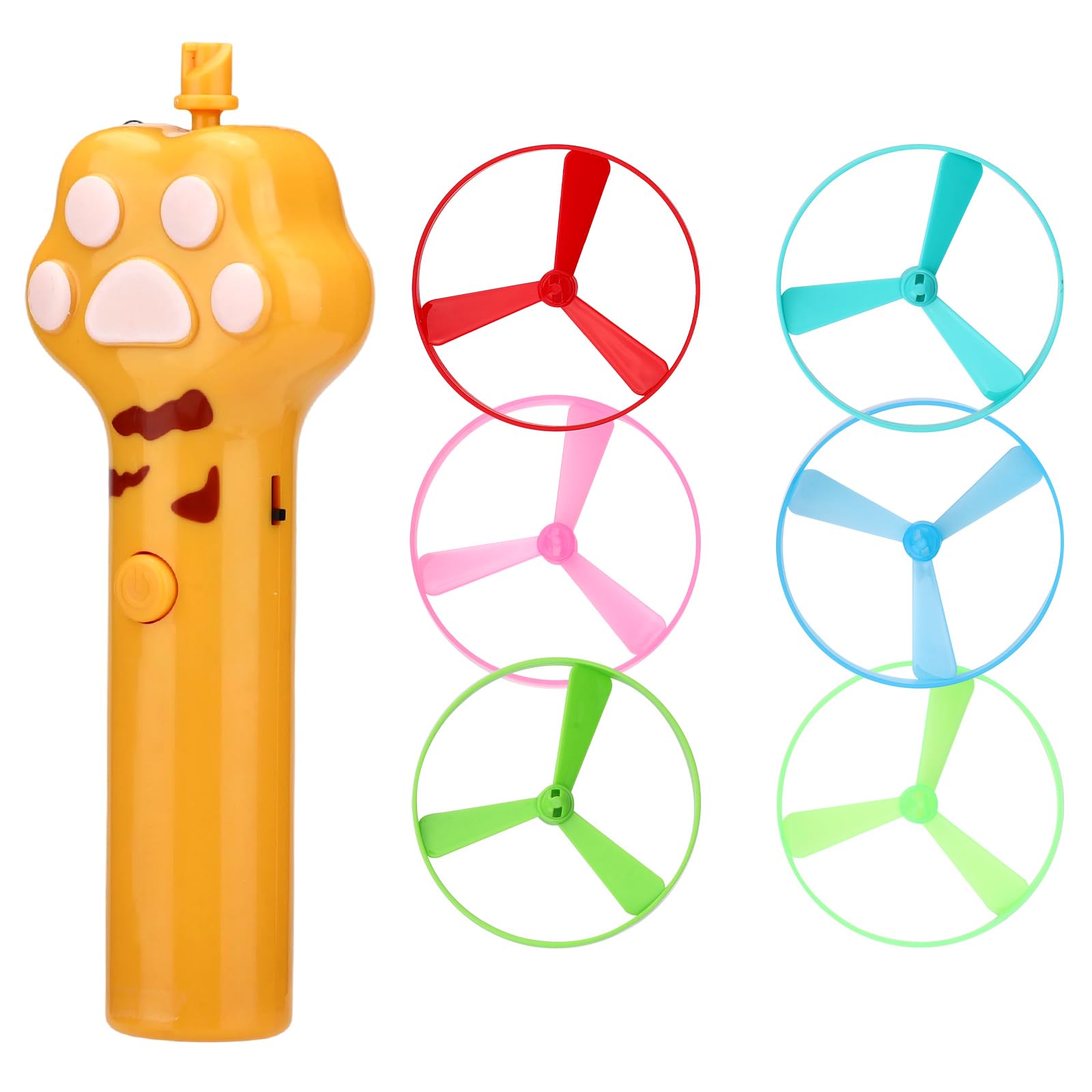 BTFO Cat Fetch Toy Launcher Set with 6 Flying Discs & Charging Cable, Interactive Hunting Exercise Enrichment Spinner Toys Kitten Fetch Pet Supplies for Outdoor & Indoor