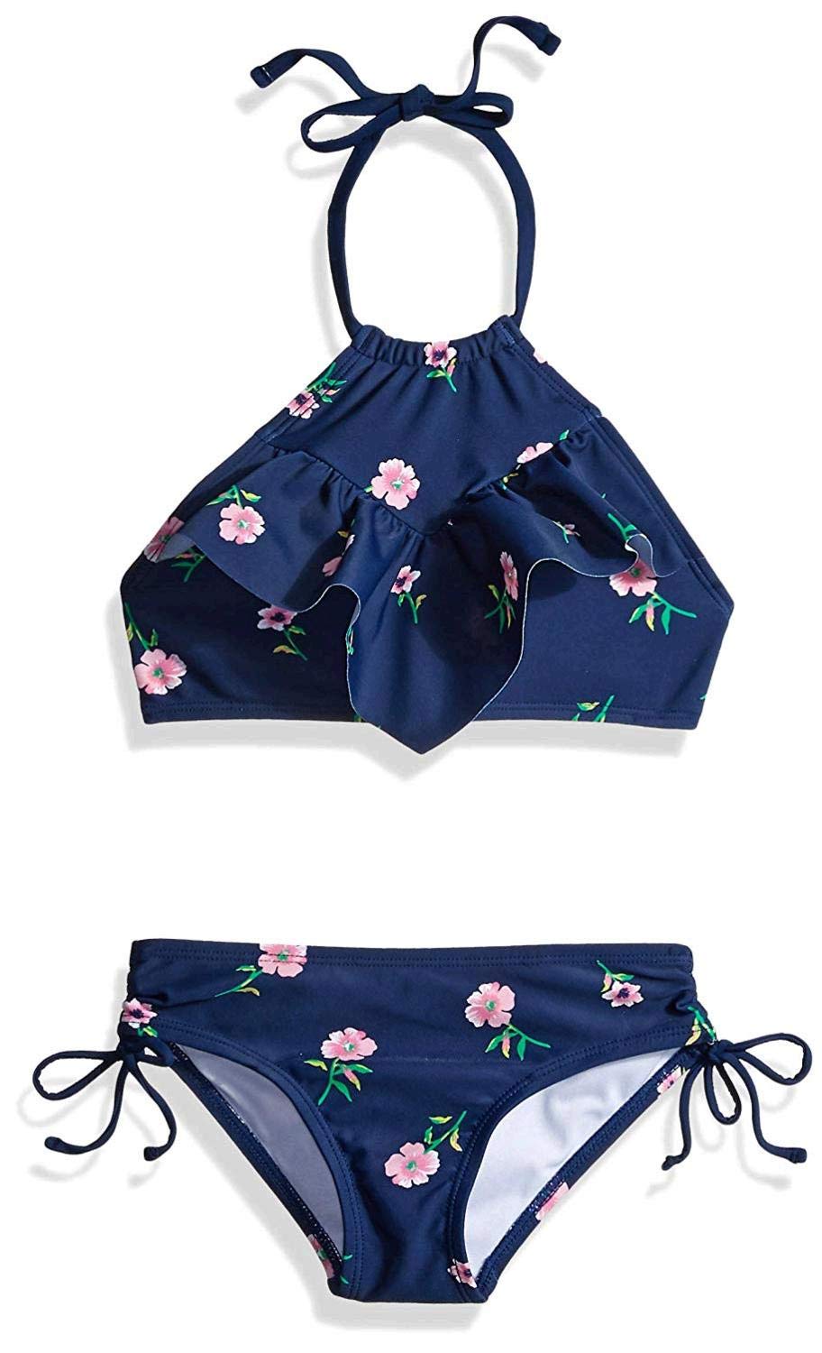 Kanu Surf Girls Morgan Ruffle Halter Bikini 2-Piece Swimsuit