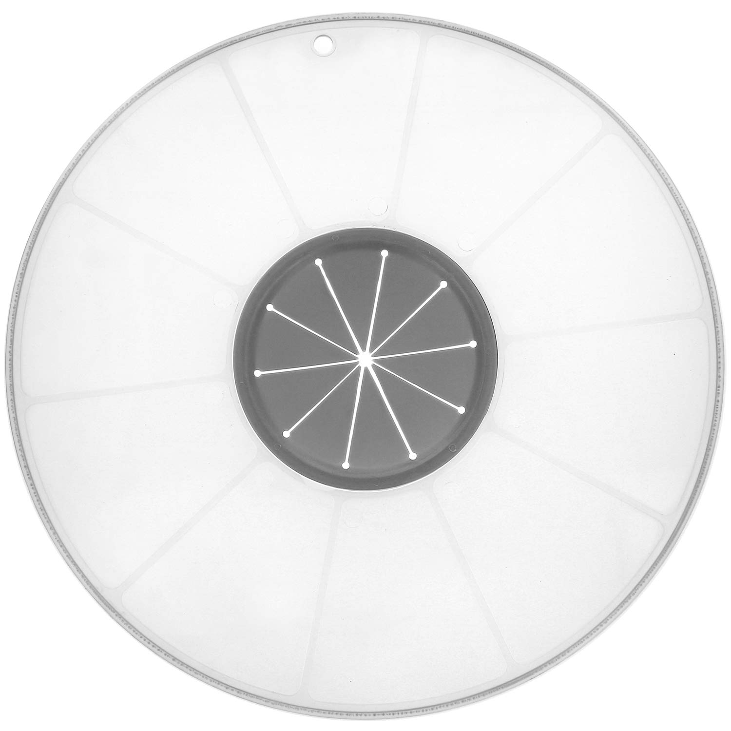 com-four® 2x Tapa protectora universal contra salpicaduras para tazones para mezclar - Evita salpicaduras en la cocina (02 piezas - Ø 30 cm gris)