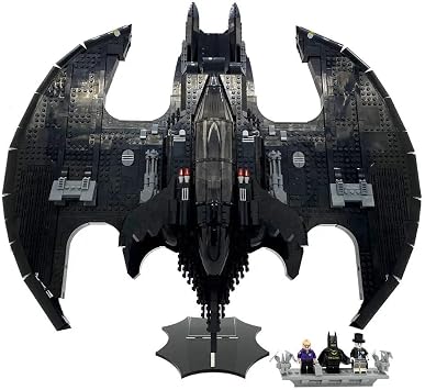 Display Stand Compatible with LEGO 76161 1989 Batwing Vertical Angled Display Set Not Included