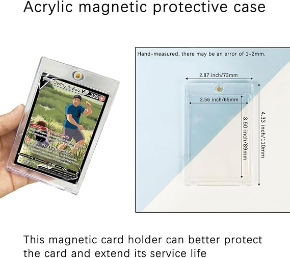 Personalized Photo Poke Card - Custom Poke Cards with Photo Name Text, Game Cards for Dad, Suitable for Placing in Wallet or Car Sun Visor, 2.48 x 3.46 Inch, Waterproof Card