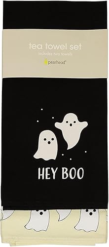 Miniatura 7 de Pearhead Hey Boo - Juego de 2 paños de cocina con fantasmas para cocina, decoración de Halloween y otoño, ideas de regalo de temporada espeluznante