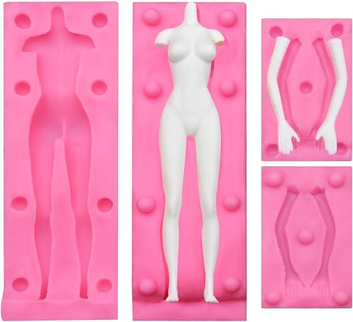 Miniatura 9 de Molde de arcilla de silicona 3D para cuerpo humano, molde de polímero grande para escultura humana, molde de cuerpo completo para manualidades de