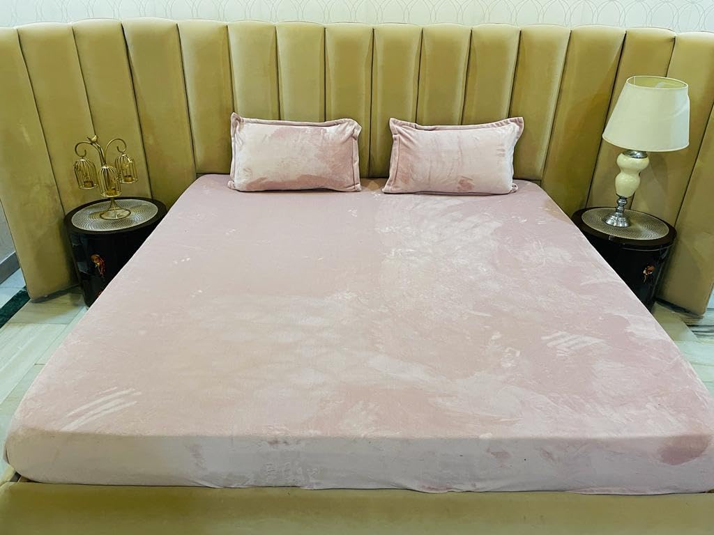 Nanki's Premium Velvet King Size Bedsheet Set -7